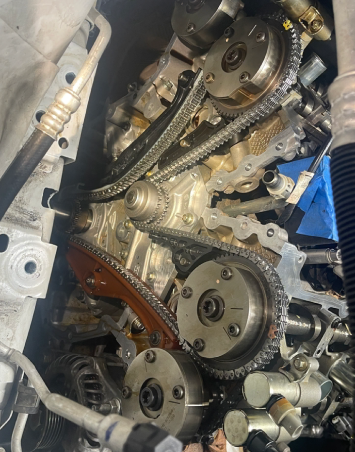 Engine timing chain repair by Tipton's Mobile Mechanic